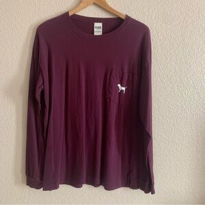VS PINK - Large - Long Sleeve Purple Top